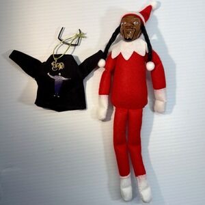 Christmas Elf Doll with Snoop on a Stoop Hip Hop Lovers Christmas Elf Plush Toys